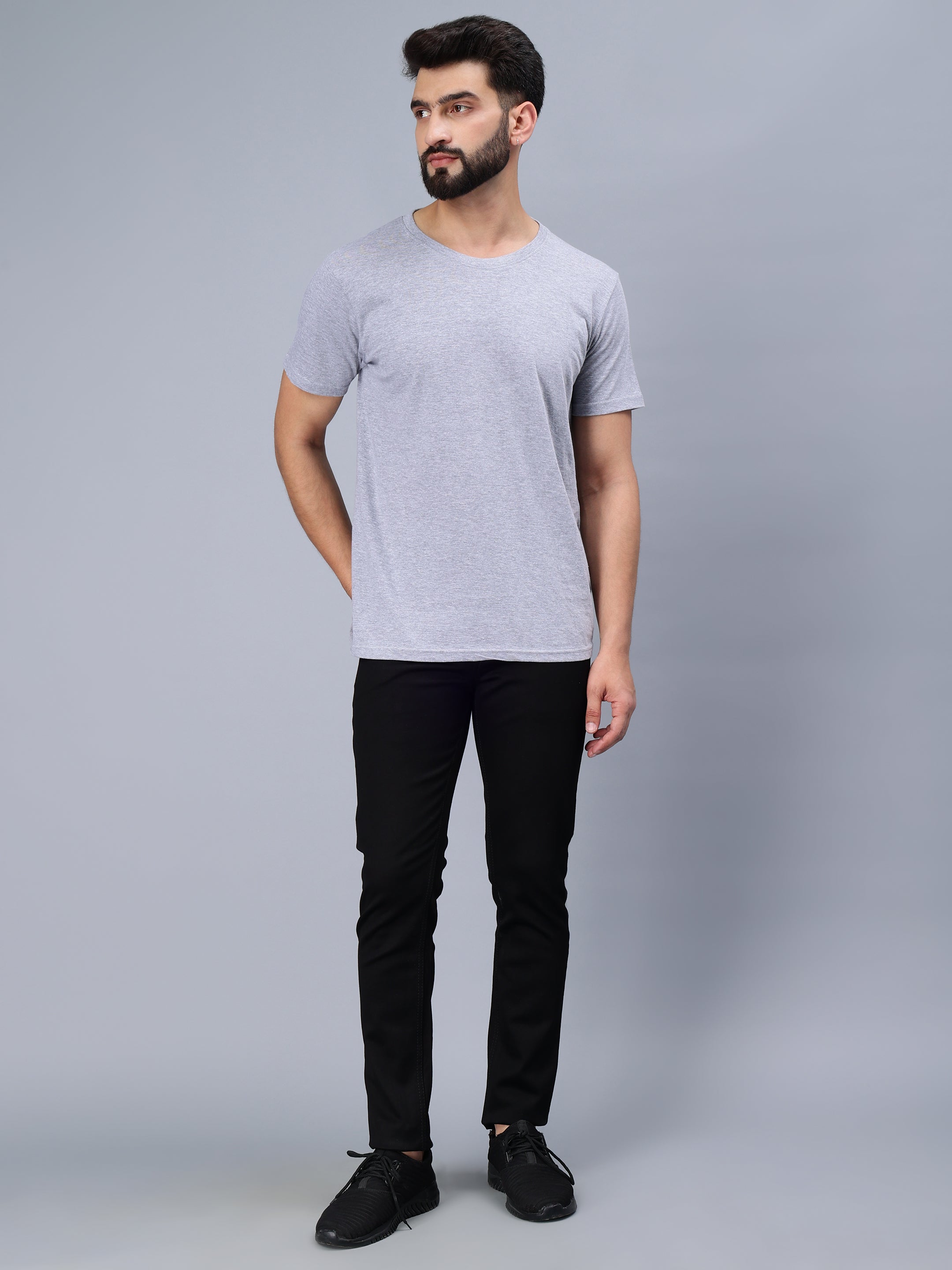 SOLID BLACK SLIM FIT JEANS