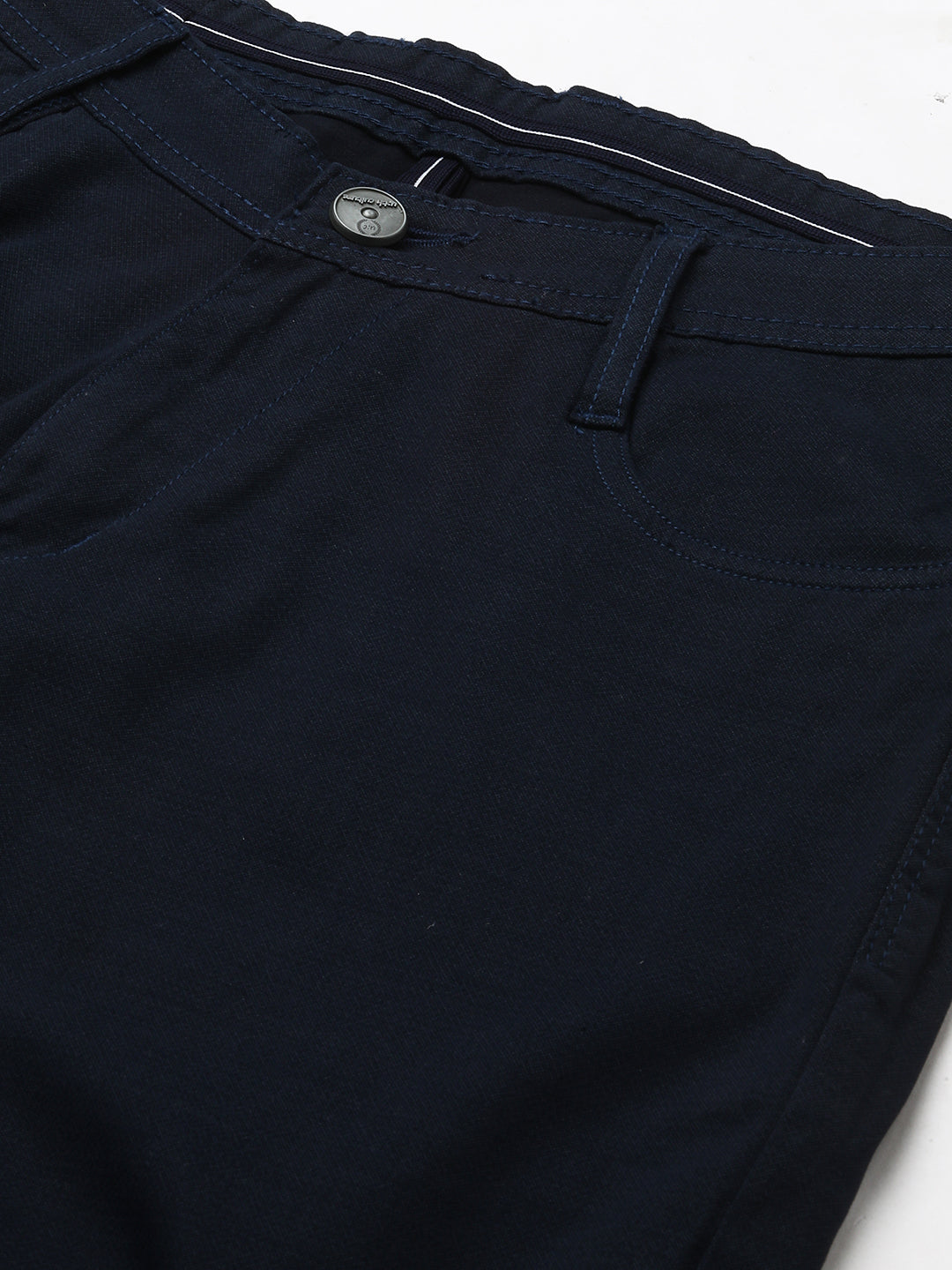 NAVY BLUE SLIM FIT DUST FREE TROUSERS