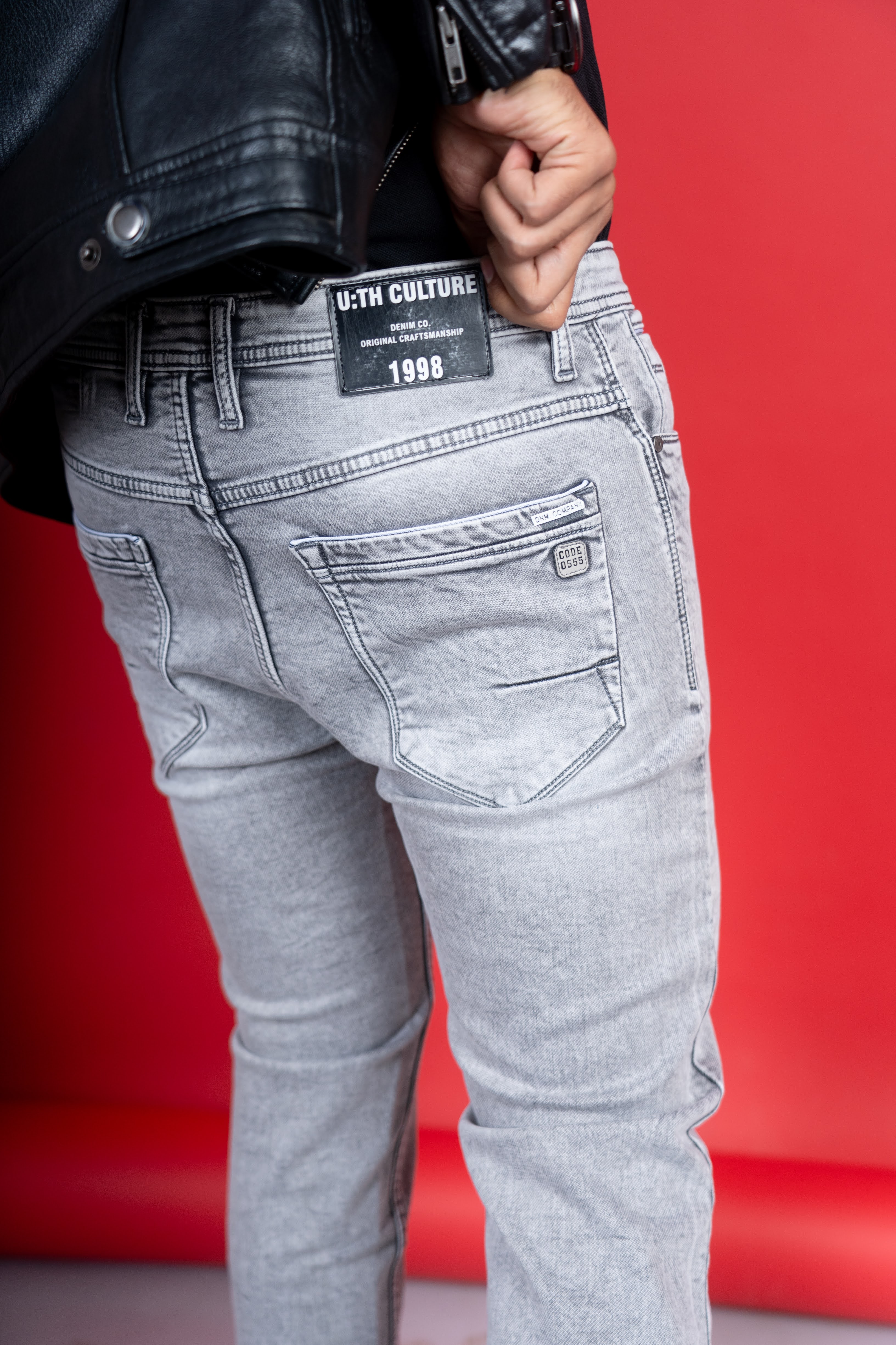 SILVER SLATE SLIM FIT JEANS