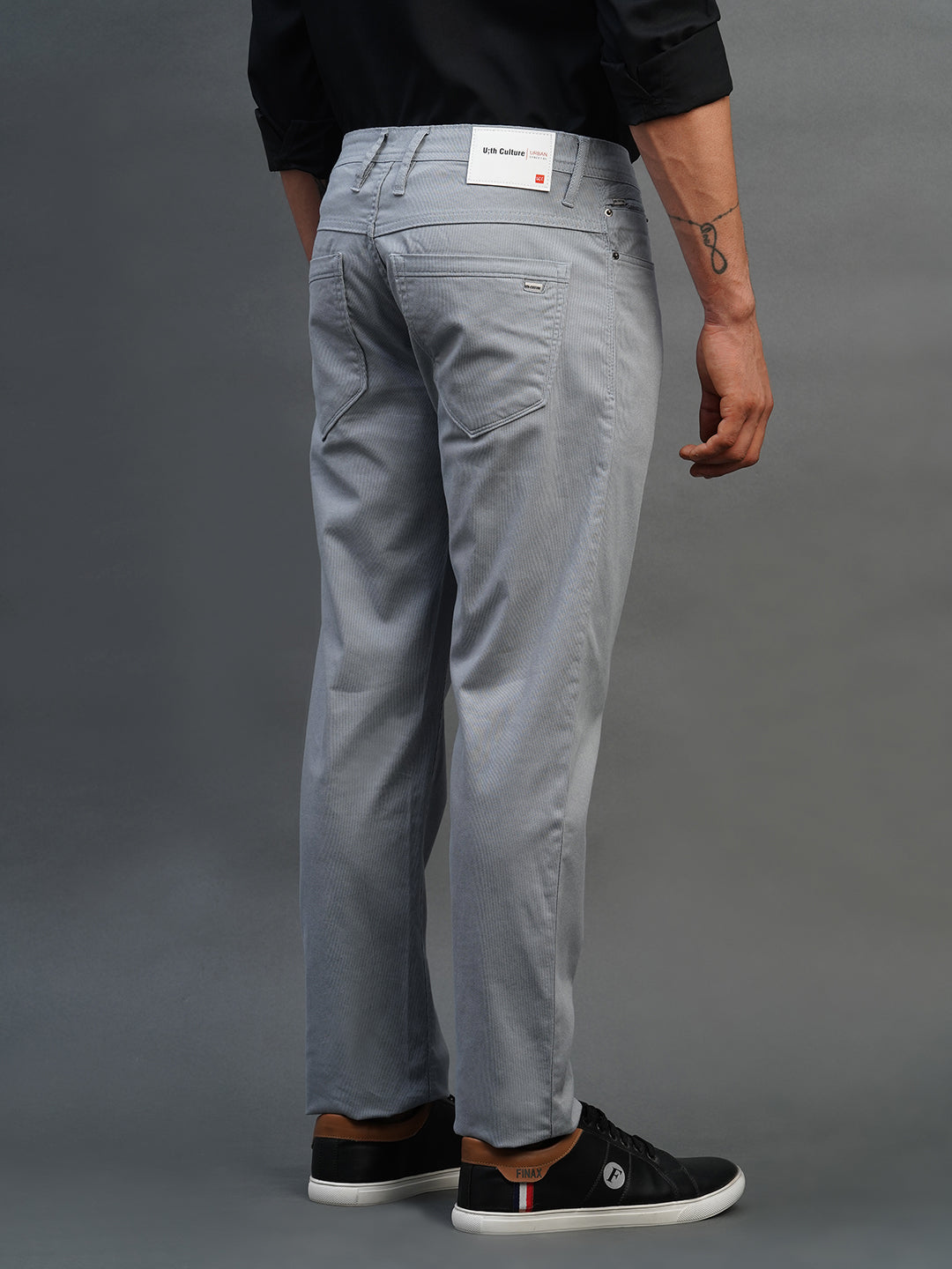 LIGHT BLUE SLIM FIT DUST FREE TROUSERS