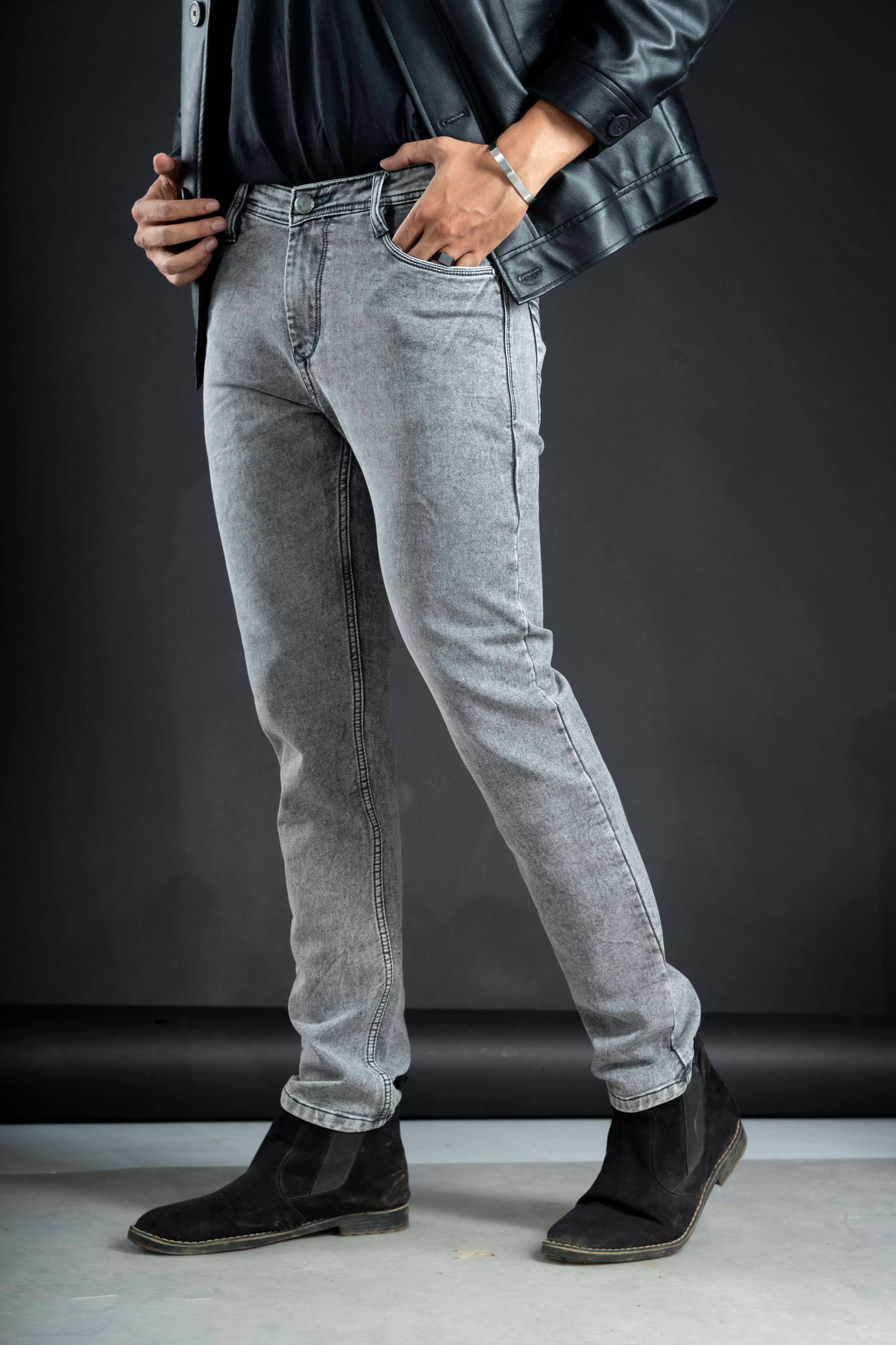 CLASSIC GREY SLIM FIT JEANS