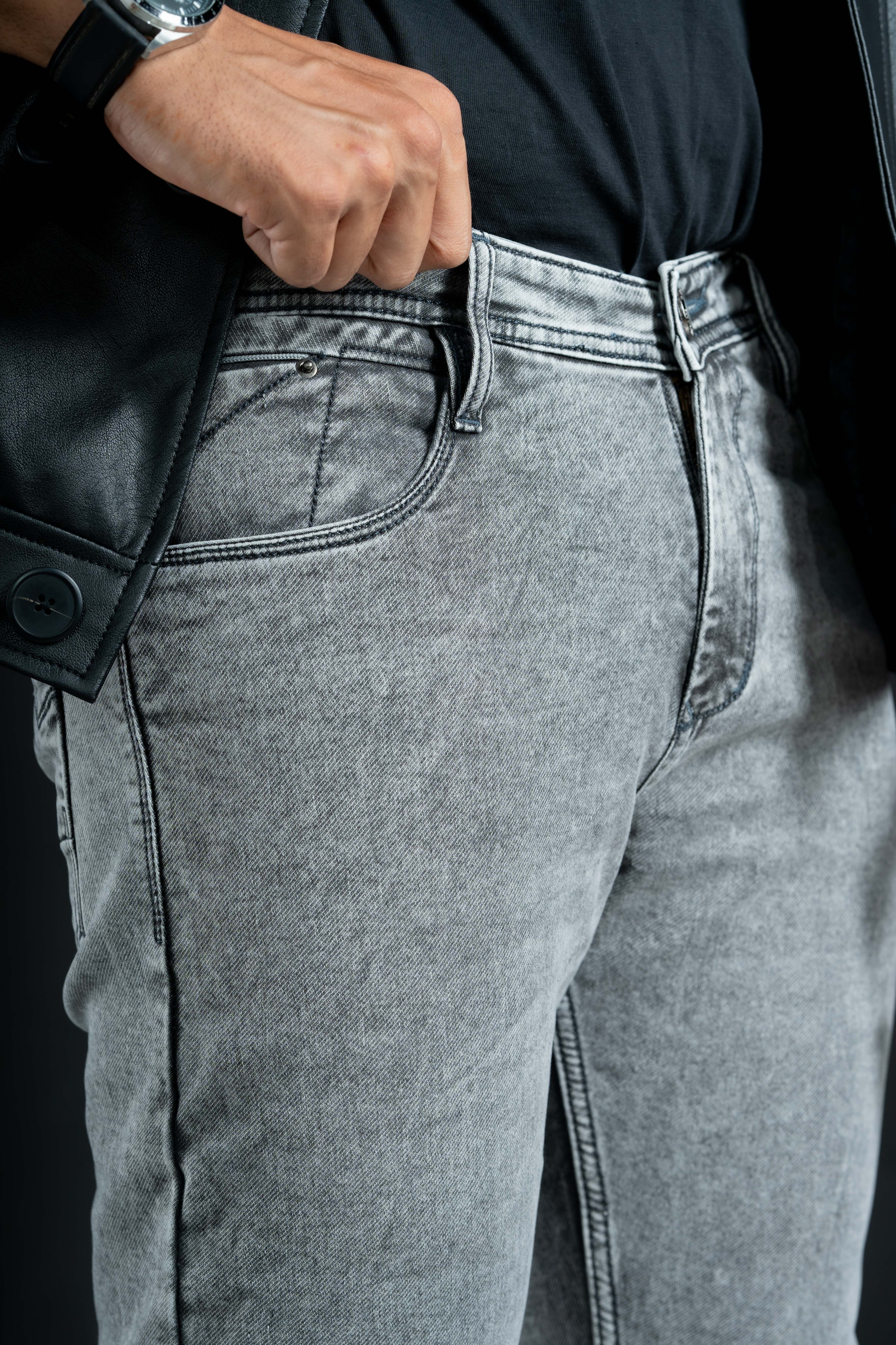 CLASSIC GREY SLIM FIT JEANS