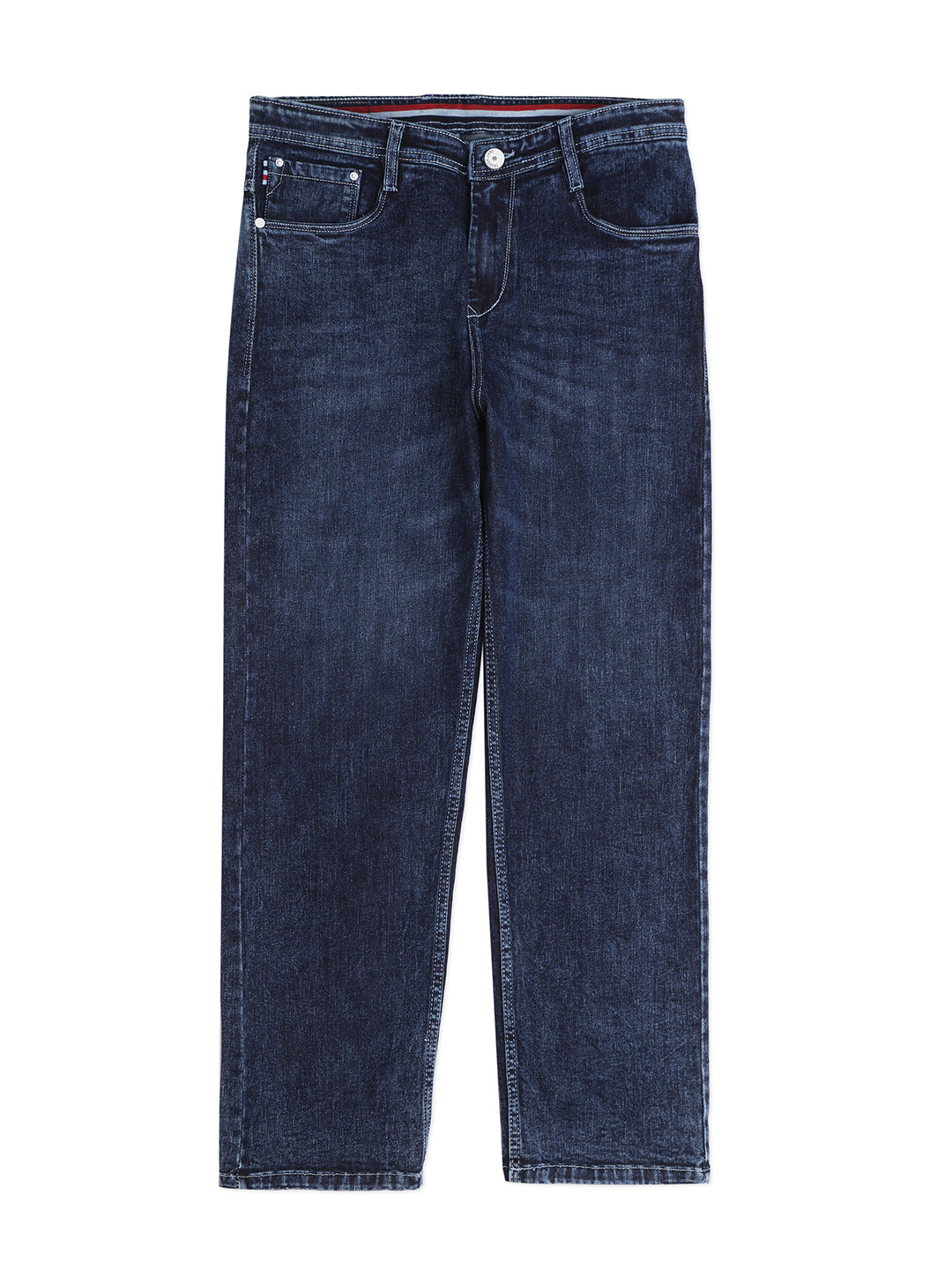 MID BLUE STRAIGHT FIT JEANS