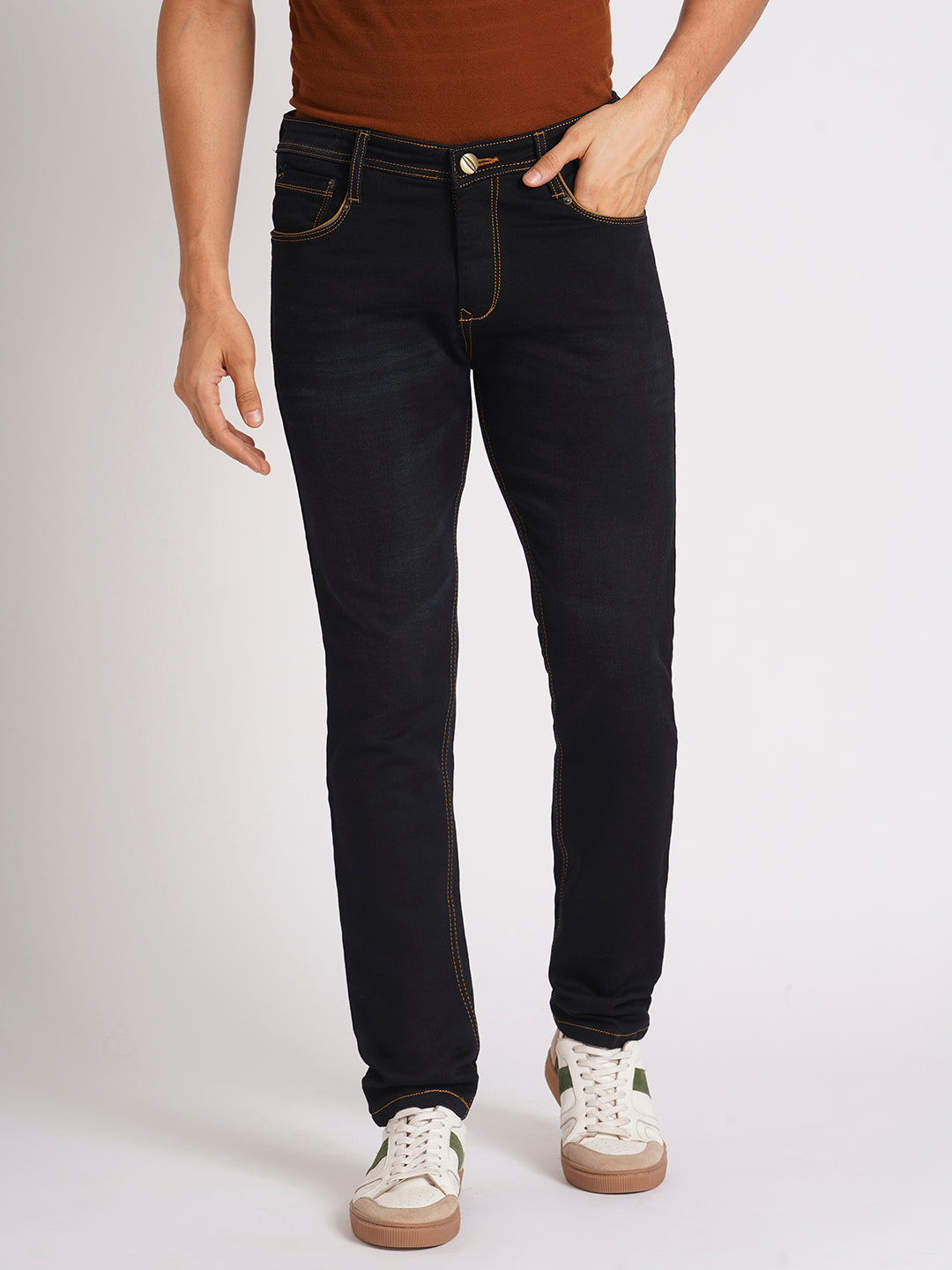 DARK WASH SKINNY FIT JEANS