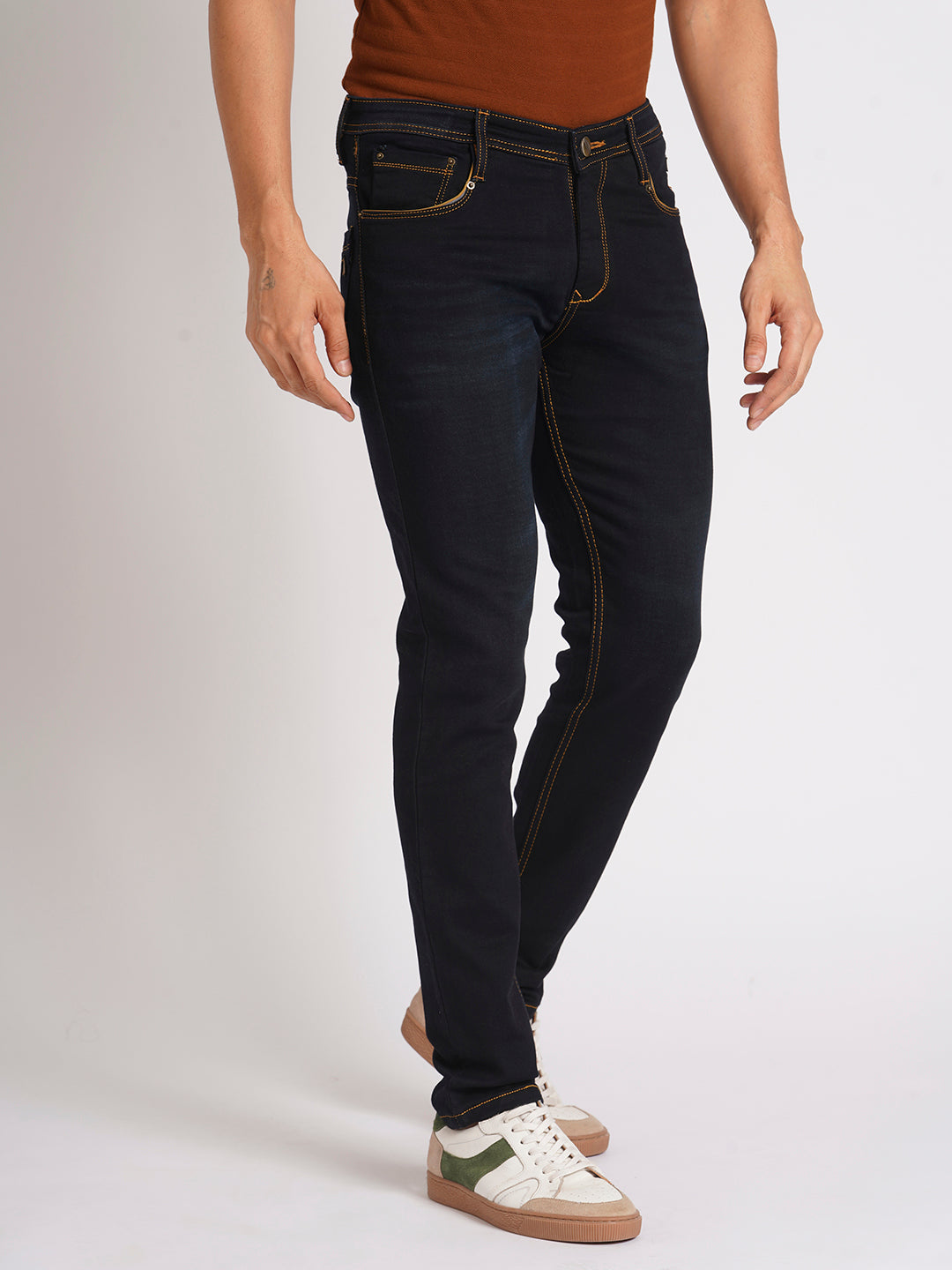 DARK WASH SKINNY FIT JEANS