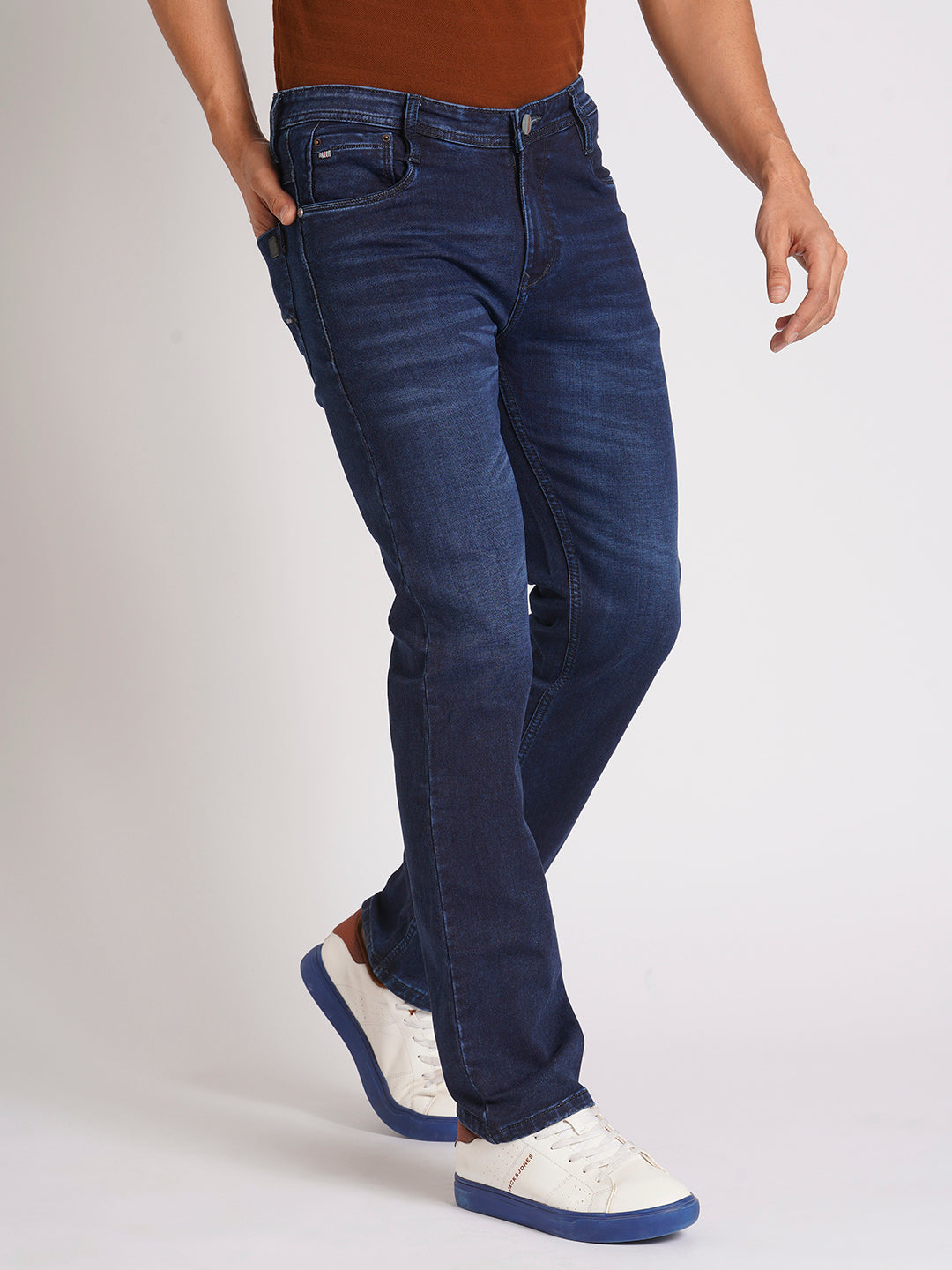 MID INDIGO STRAIGHT FIT JEANS