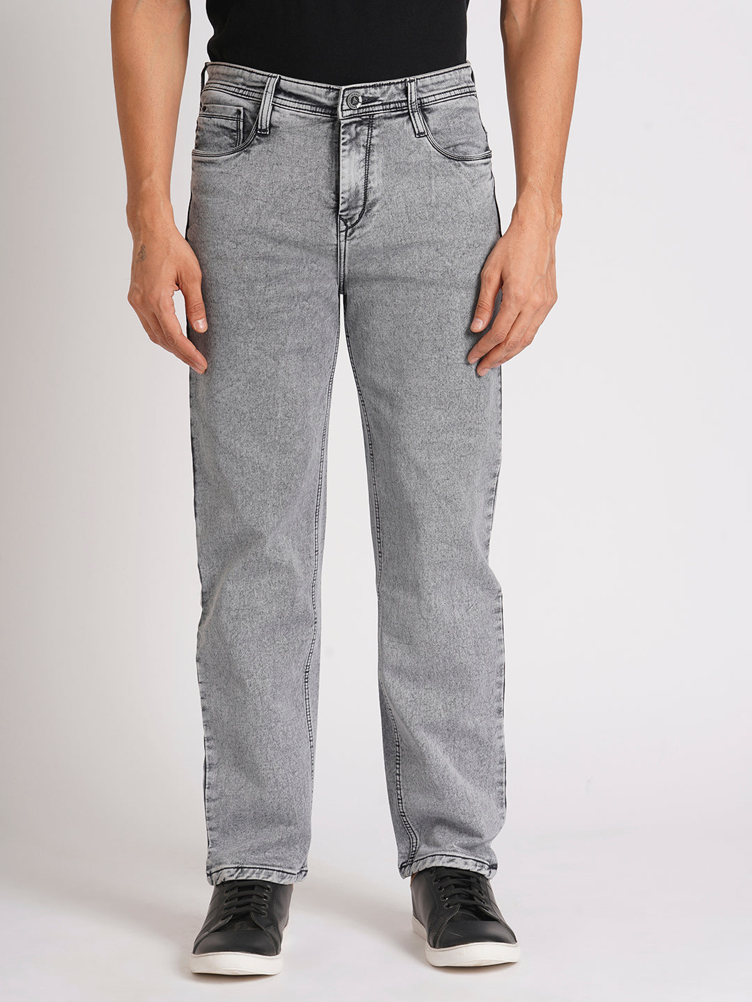 GREY FADE STRAIGHT FIT JEANS