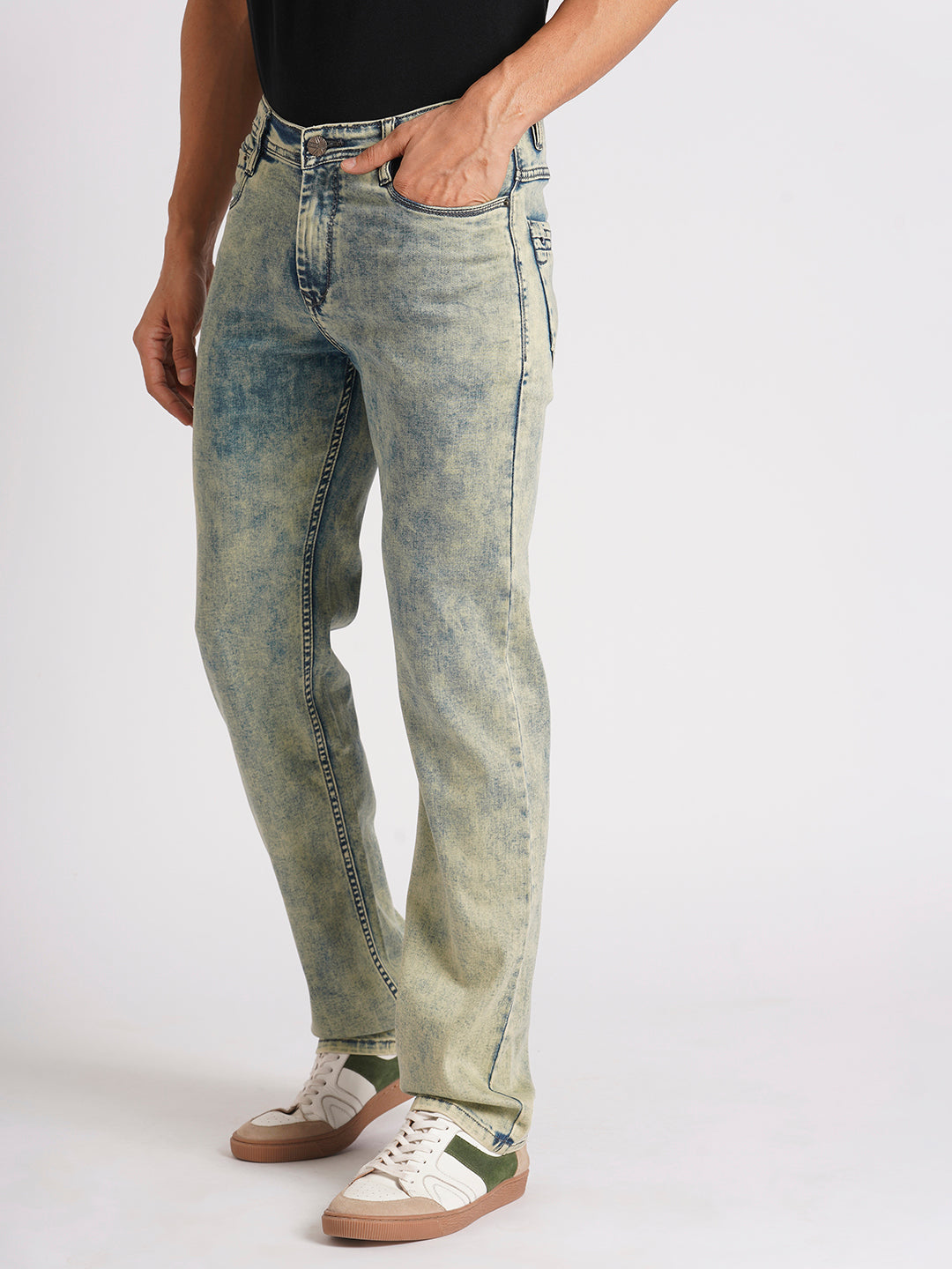 【SATIIIZ】Rat Balloon Washing Denim Pants Cat Washing Denim Balloon Pants - Blue - ANGLAN